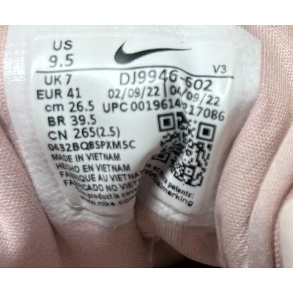 Nike Air Shoes Women's Size 9.5 Pink Air Force 1 Platform Lace Up